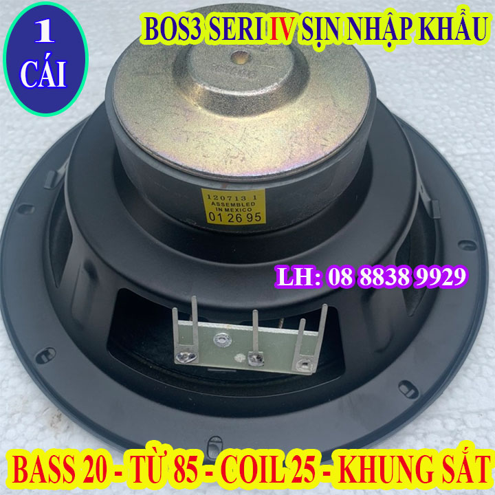 CỦ LOA BASS 20 BOS3 SERI 4 SỊN CÔN 6 LỚP CAO CẤP NHẬP KHẨU - GIÁ 1 LOA
