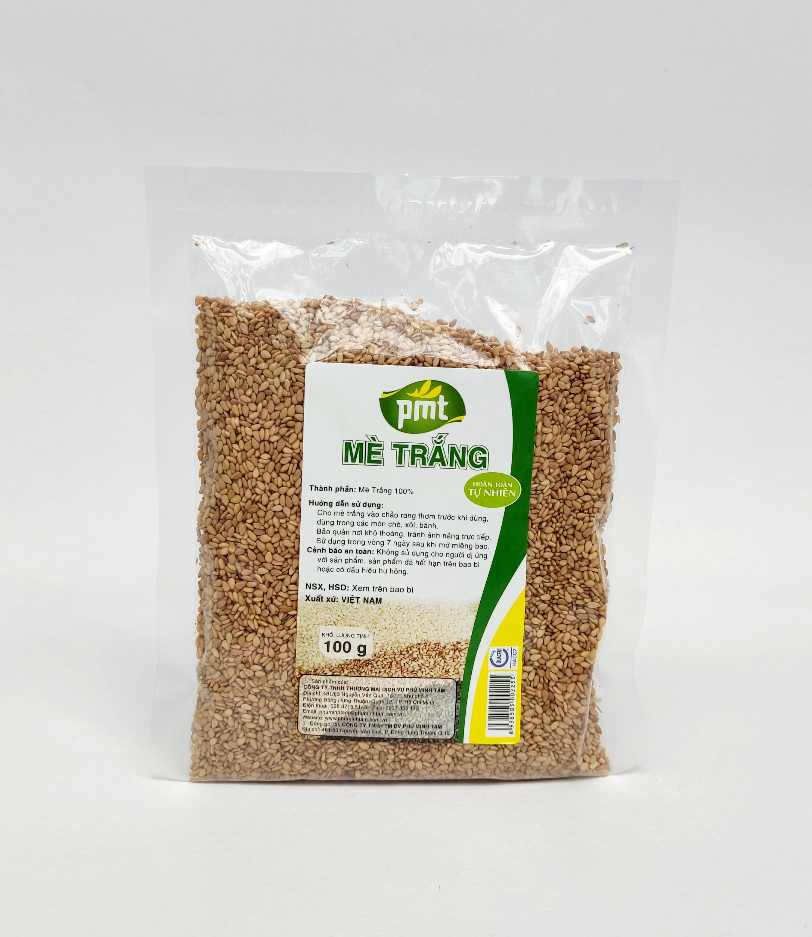 Mè trắng thương hiệu phú minh tâm gói 100g