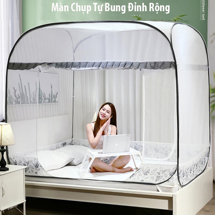 [Sale 50%] Mùng Chụp Tự Bung 1M8 2M Chống Muỗi Cao Cấp Đỉnh Rộng Hàng Chất Lượng Cao Tiện Lợi Cho Mọi Nhà Bảo Hành 1 Đổi 1 7 Ngày Uy Tín.