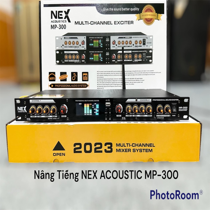 Nâng Tiếng Nex Acoustic Mp300 Đời Mới 2023 Chống Hú Cực Tốt Tích Hợp Cổng Quang Bluetooth Usb Có Màn Hình Lcd Âm Thanh Mượt Mà Sâu Lắng Treble Bén Trong Trẻo Tiếng Bass Lực Mạnh Phù Hợp Loa Karaoke Gia Đình Hội Trường.