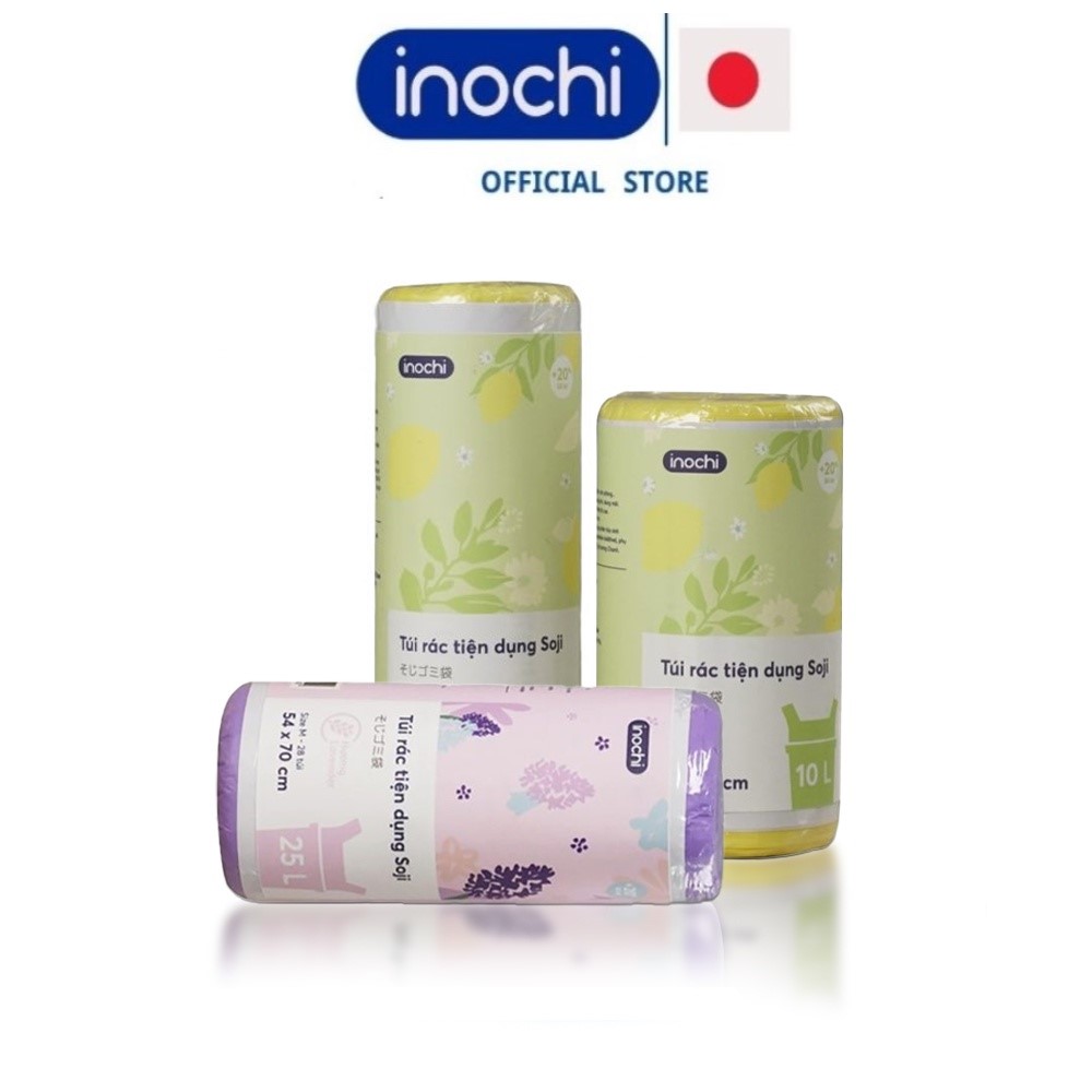 Túi đựng rác, túi rác tự hủy sinh học bảo vệ môi trường hương chanh và lavender SOJI INOCHI túi rác sinh học