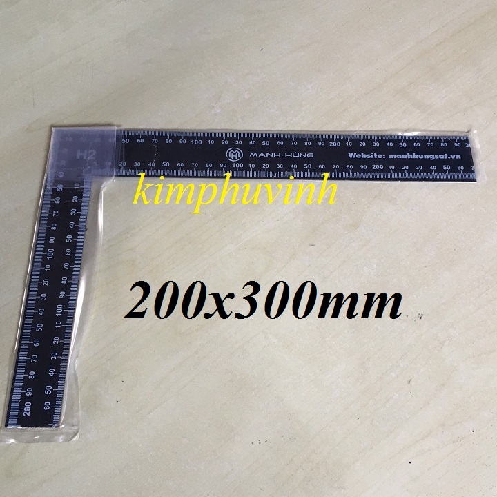 01 cây - 300mm thước góc đen - thước ke góc 3 tất