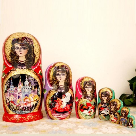 Búp bê Nga Matryoshka bộ 7 con - Công chúa ngủ trong rừng