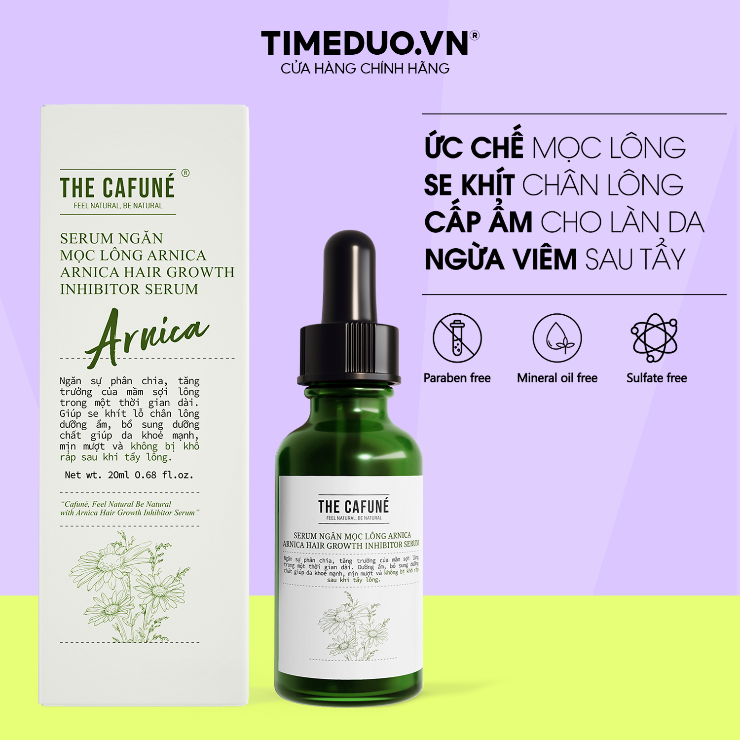 Serum Ức Chế Mọc Lông Arnica The Cafuné Hỗ Trợ Triệt Lông An Toàn Hiệu Quả