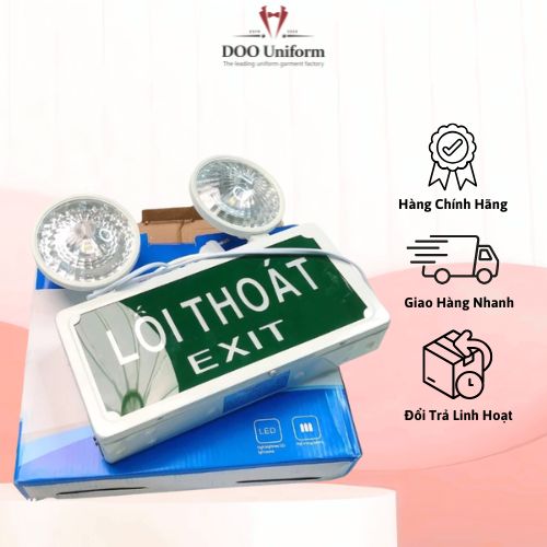 Đèn mắt cua kết hợp exit có thể chiếu sáng liên tục và chiếu sáng thêm 2 giờ sau khi mất điện bằng ắc quy dự phòng