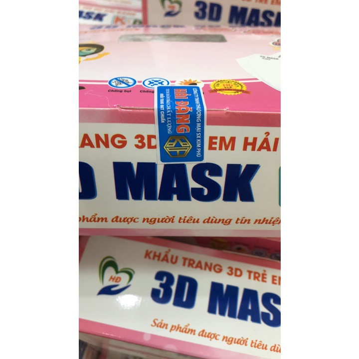 Hộp 50 chiếc khẩu trang 3D mask trẻ em (3D mask cho bé)