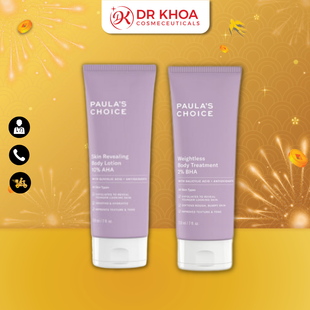 Kem dưỡng thể làm sáng da Paula Choice Skin Revealing Body Lotion 10% AHA 200ml