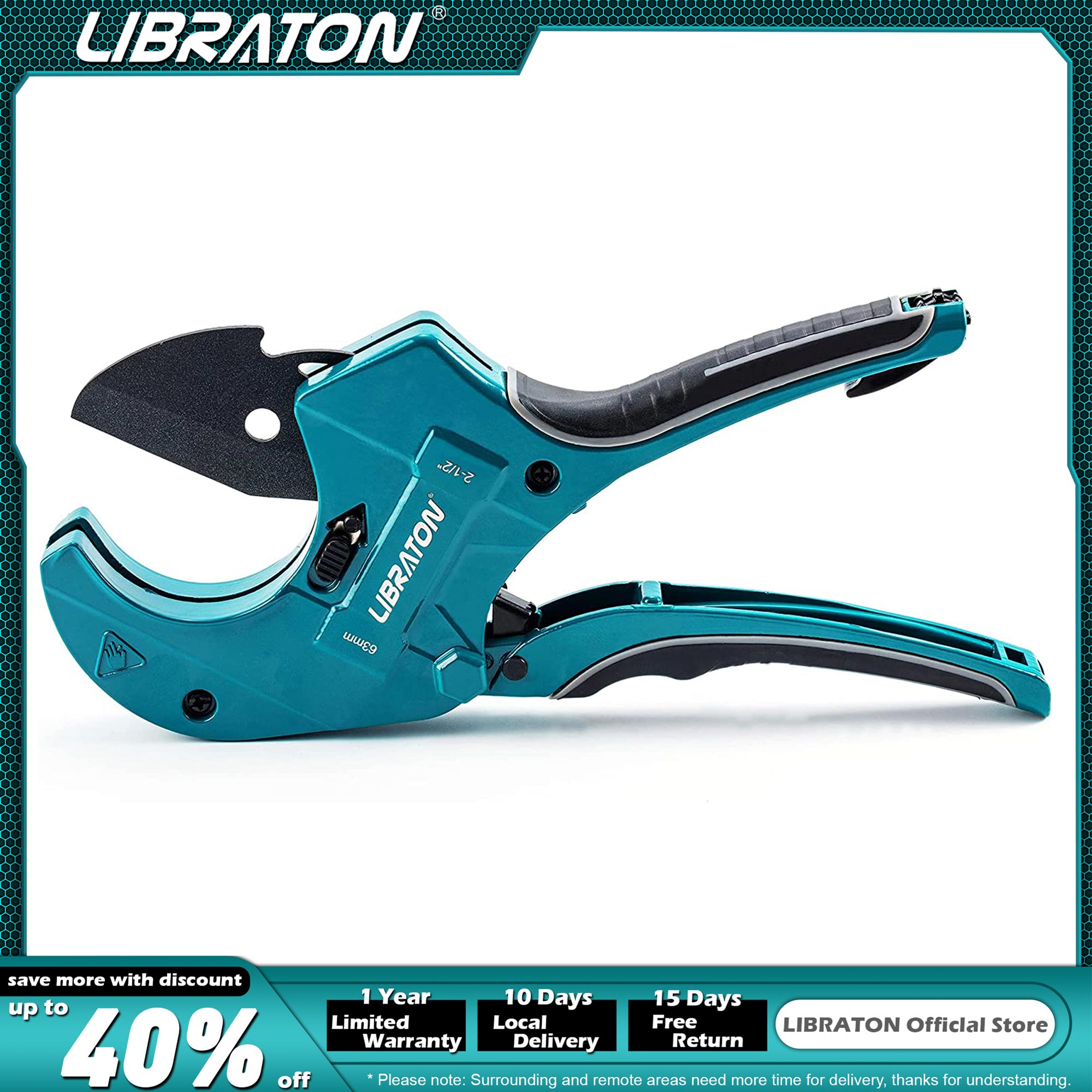 Máy cắt ống nhựa PVC liton 63mm, máy cắt nhựa PVC lớn, lưỡi cải tiến cho nhiệm vụ nặng nề, máy cắt ống nhựa PVC để cắt ống nhựa PVC