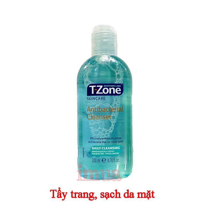 [HCM]Nước tẩy trang T-zone ANTIBACTERRIAL CLEANSER 200ML Anh quốc