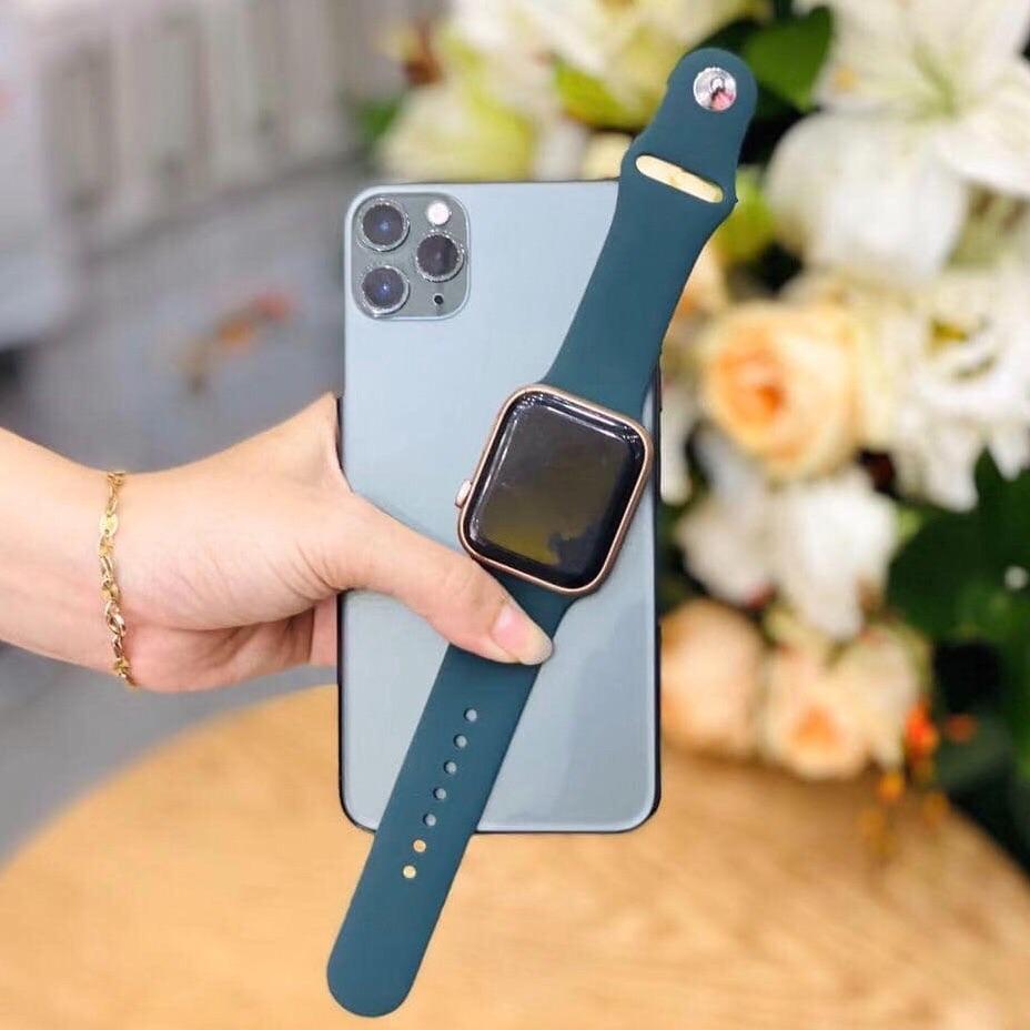 Dây Silicone Đồng Hồ Apple Watch Midnight Green (không kèm mặt đồng hồ)
