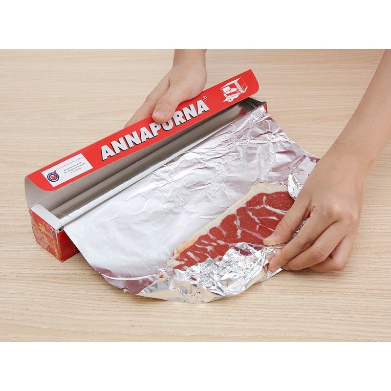 Màng nhôm annapurna 30cm - nướng thức ăn - thơm ngon - giấy bạc nướng, màng nhôm bọc thực phẩm annapurna 30cm