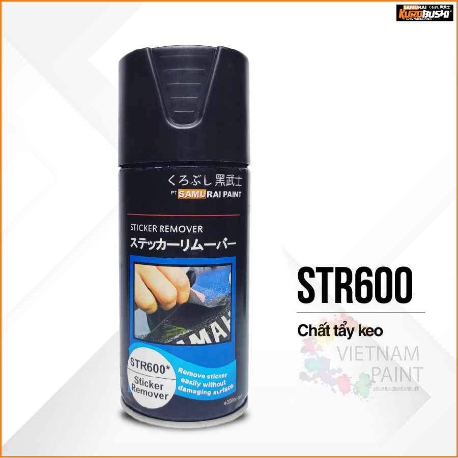 Sơn xịt samurai kurobushi - chất tẩy keo str600 chuyên dùng cho xe máy