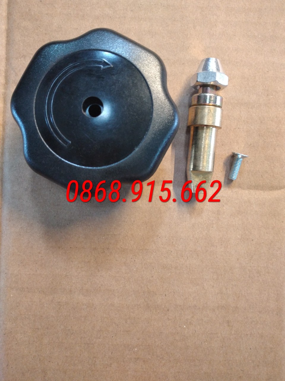 Combo núm vặn và trục đồng nồi áp suất gas 2 quai tặng kèm ốc bắt
