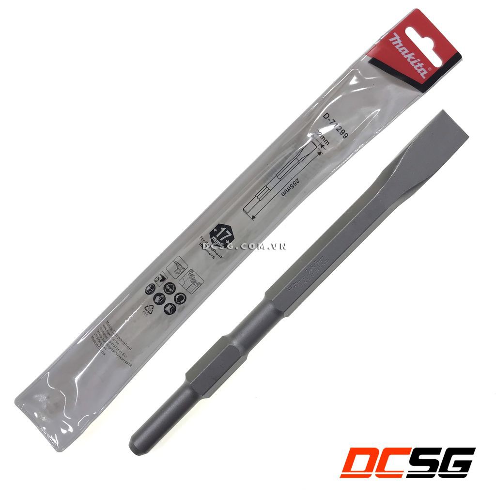 Mũi đục dẹp 17mm 22x255mm makita d-71299