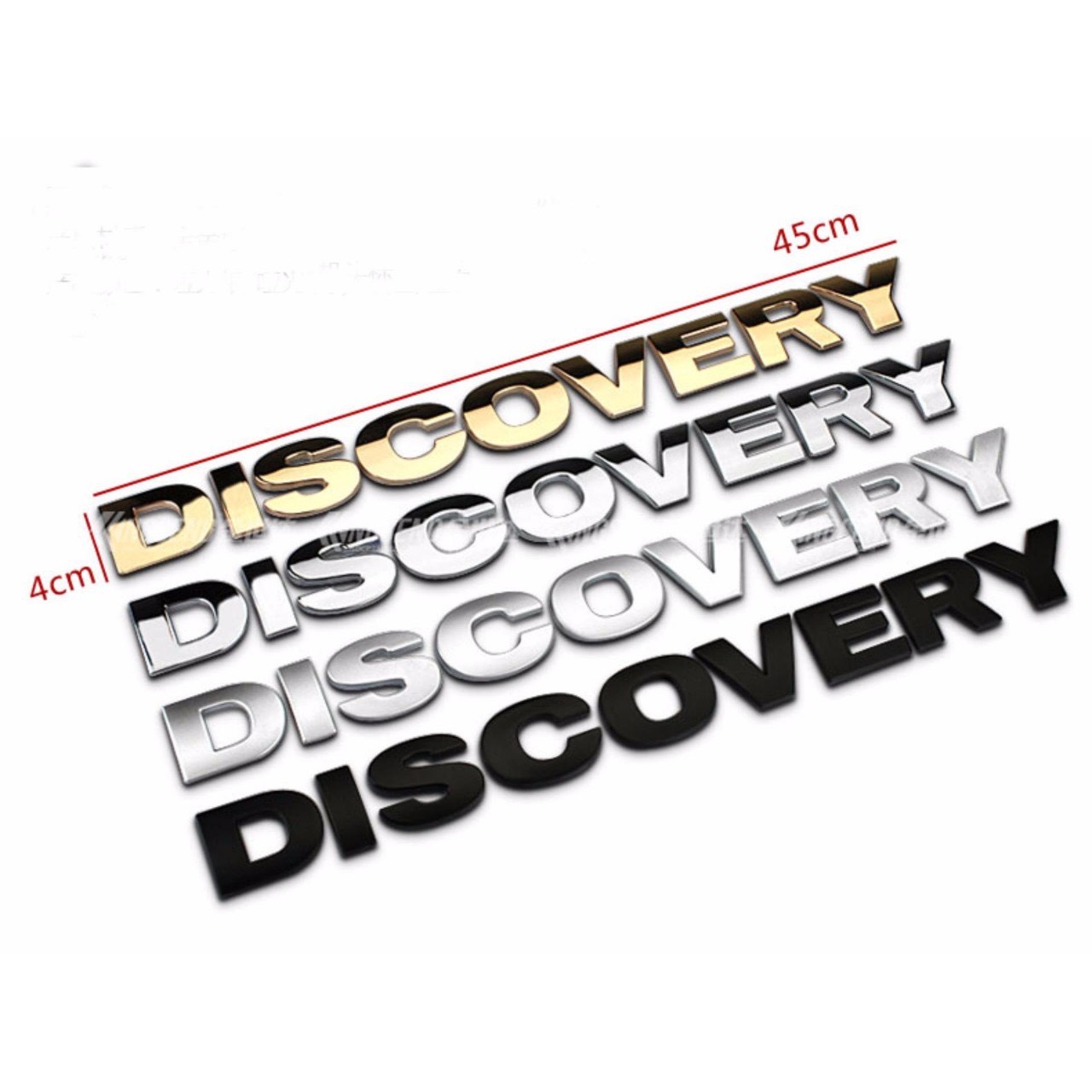 Tem chữ DISCOVERY (đủ 3 màu) dán nổi decal 3D theo xe ô tô - tem trang trí ô tô