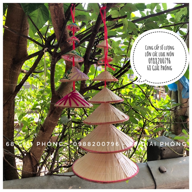 Dây nón lá trang trí siêu đẹp, decor, nón dây treo tường, tiểu cảnh