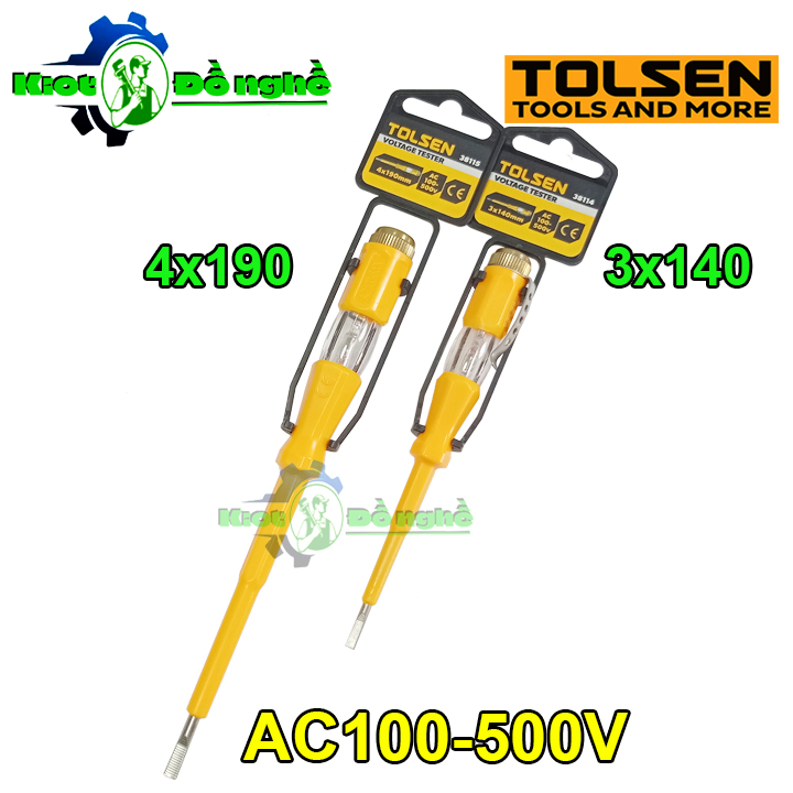 Bút thử điện ac 100-500v tolsen 38114-38115 - vít thử điện chính hãng - kiot đồ nghề