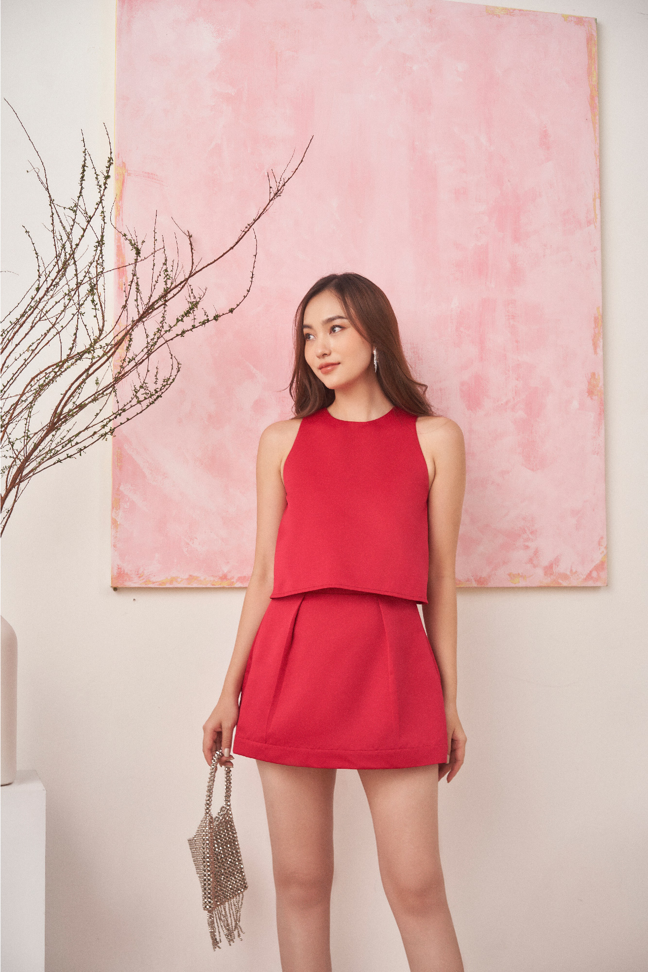 Nosbyn - chân váy tafta ngắn - n211-s001