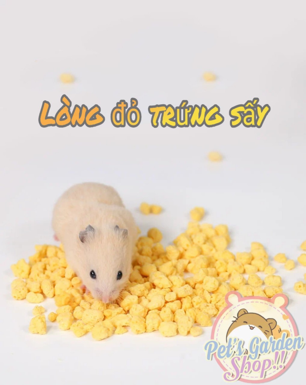 Lòng đỏ trứng sấy cho hamster, mèo...