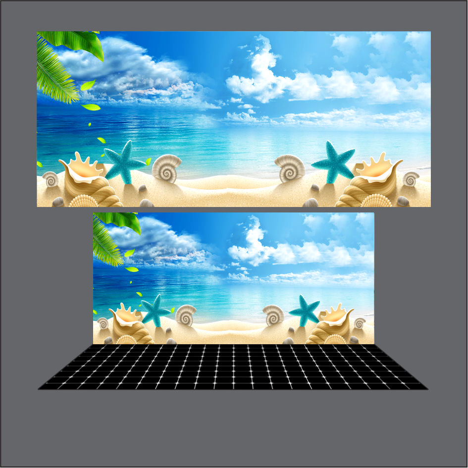 Tranh 3d dán hồ cá decal vip- in theo kích thước hồ