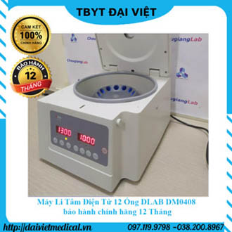 Máy Li Tâm Điện Tử 12 Ống DLAB DM0408 bảo hành chính hãng 12 Tháng