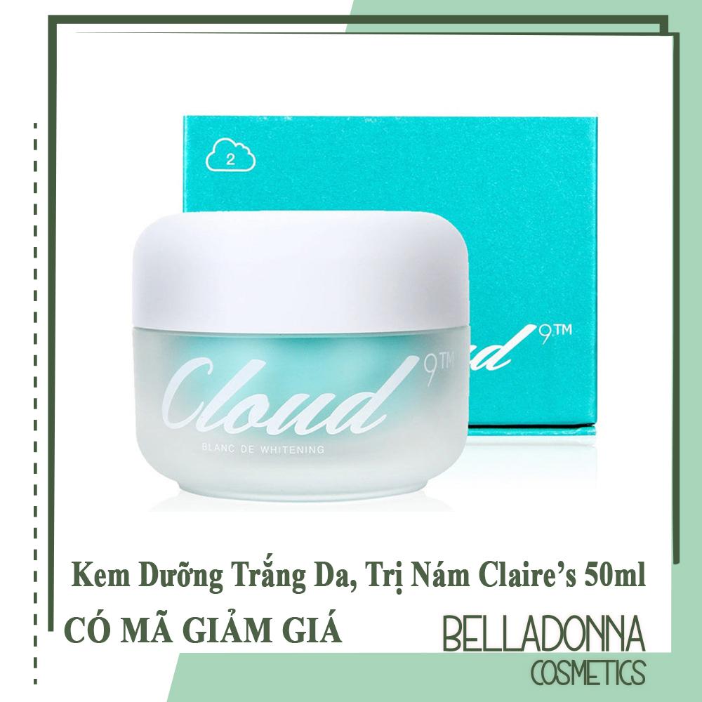 [HCM]Kem Dưỡng Trắng Da Và Giảm Nám Claire’s Cloud 9 Whitening Cream 50ml