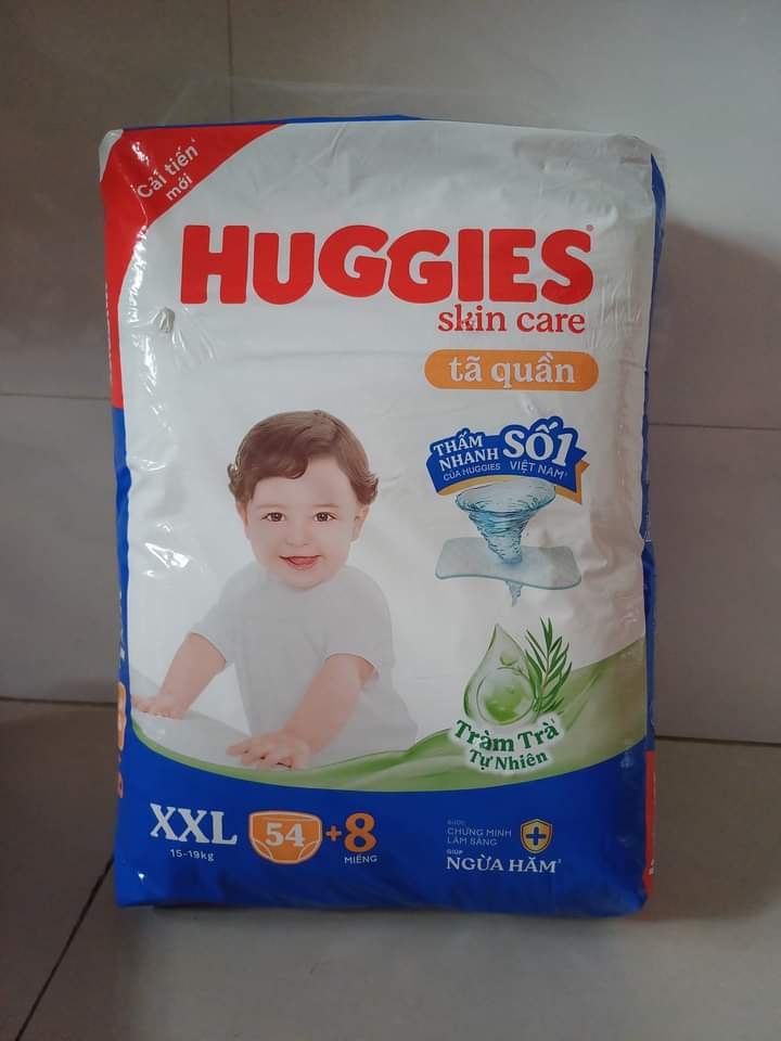 Bỉm - Tã quần Huggies XXL54+8 (cho bé 15-25kg) - rẻ hơn bịch jumbo