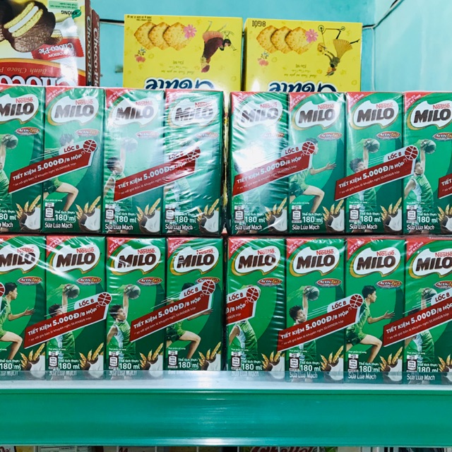 Lốc sữa MILO 180ml (2vỉ/lốc - 8 hộp) date mới nhất