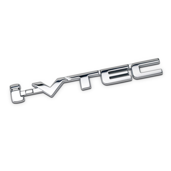 Decal tem chữ IVTEC chất liệu inox dán đuôi xe ô tô