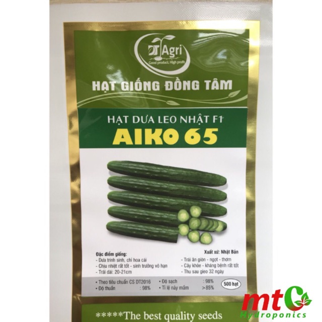 [HCM]Hạt Giống Dưa Leo Baby TỰ THỤ PHẤN CHỊU NHIỆT TỐT AIKO 65 - Gói 10 Hạt