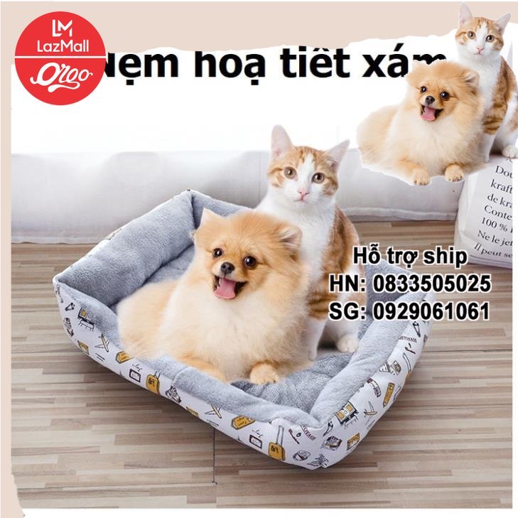 Orgo - Đệm ấm cho chó mèo lót lông có thể dùng với thảm mùa hè. Nệm chữ nhật cho thú cưng chống xê dịch
