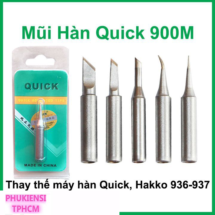 Mũi hàn quick 900m thay thế cho máy hàn quick, hakko 936 - 937