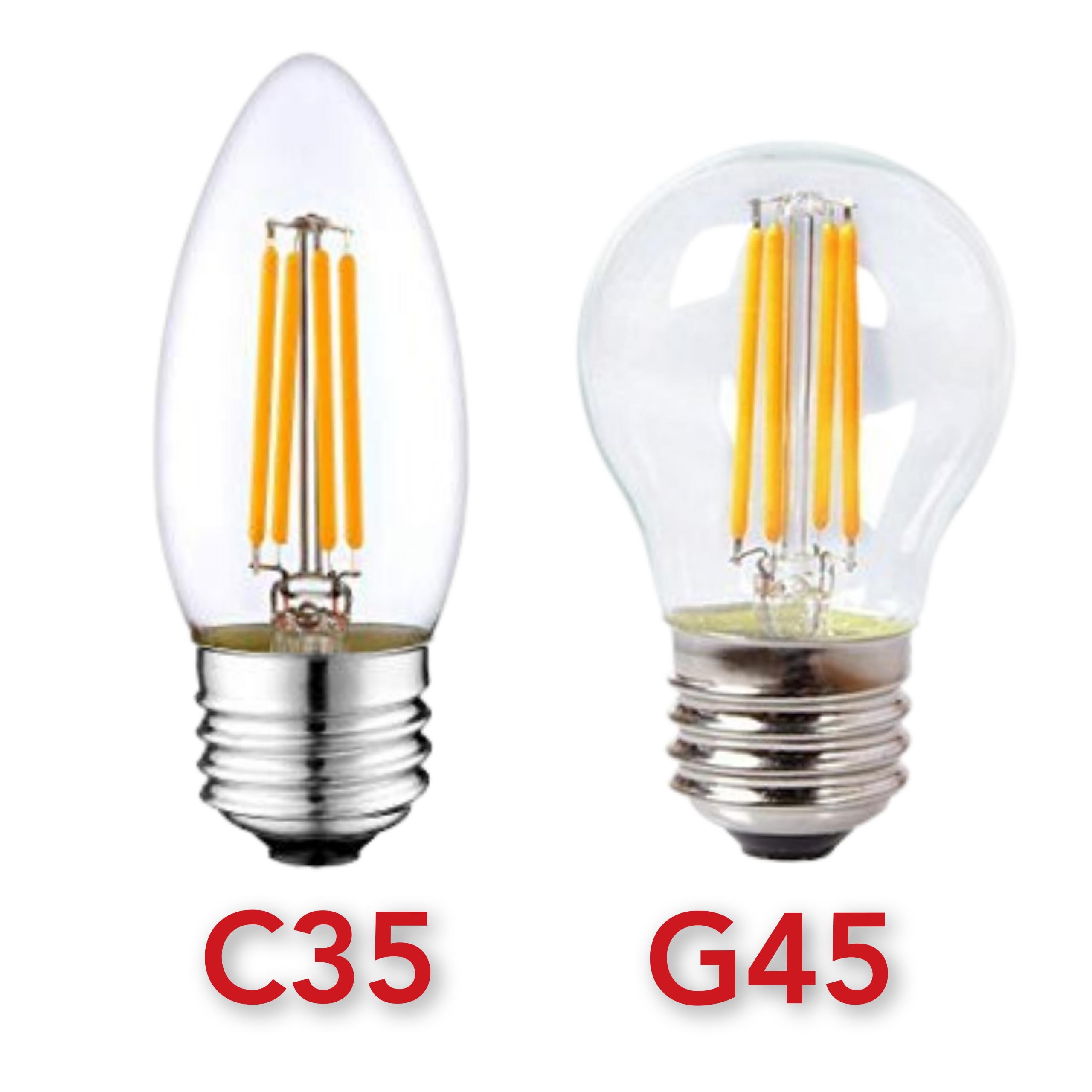Combo 5 bóng đèn led edison 4w c35 - g45 ánh sáng vàng - tani plus
