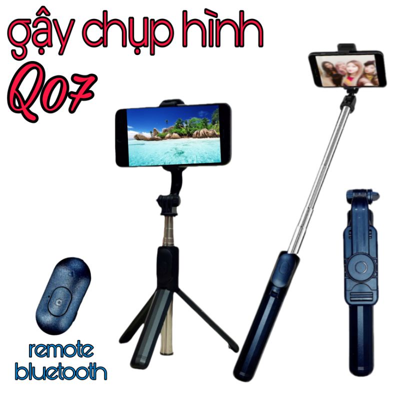 Gậy chụp hình tripod 3 chân Q07 có remote bluetooth