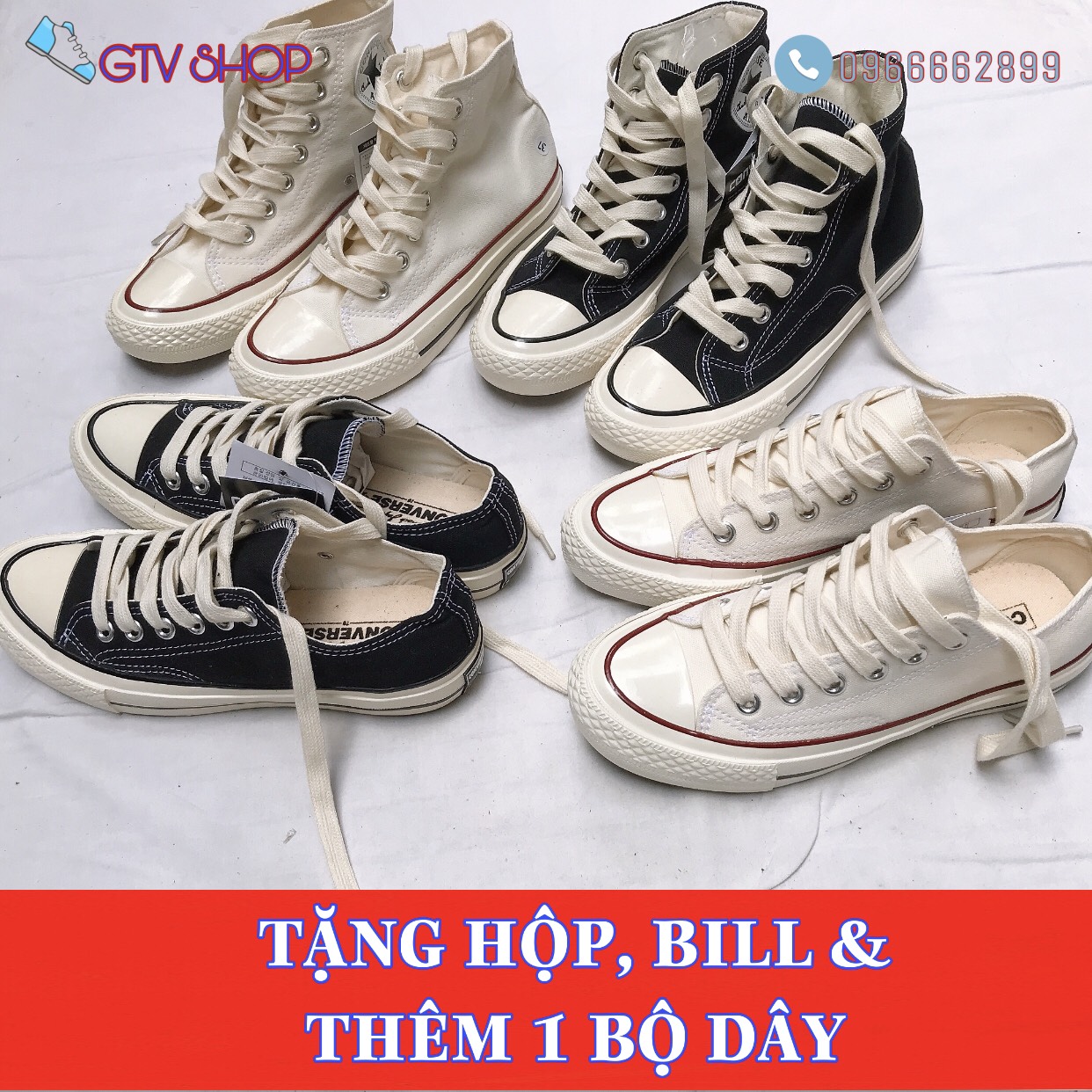 Tặng hộp, bill và dây lụa - Giày thể thao nam nữ converse 11, mũi bóng, lót khâu, size 36-43.