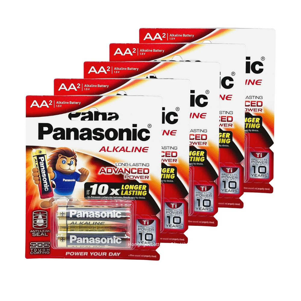 5 đôi pin aa panasonic alkaline lr6t-2b hàng chính hãng
