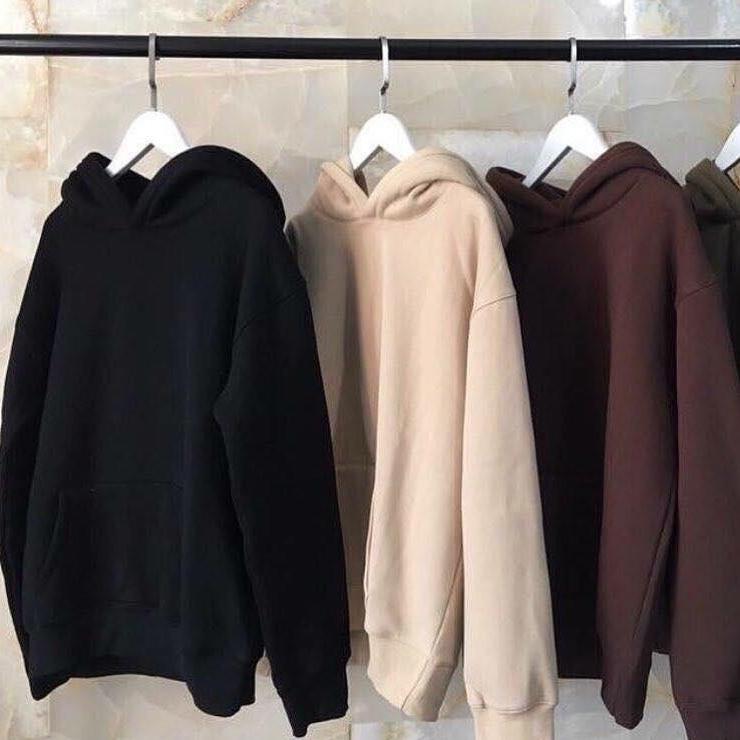Áo khoác nỉ hoodie trơn thời trang unisex đủ màu có mũ