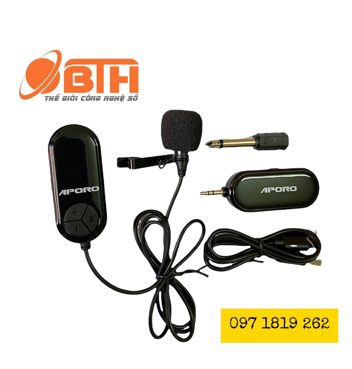 Mic không dây cài áo Aporo UHF
