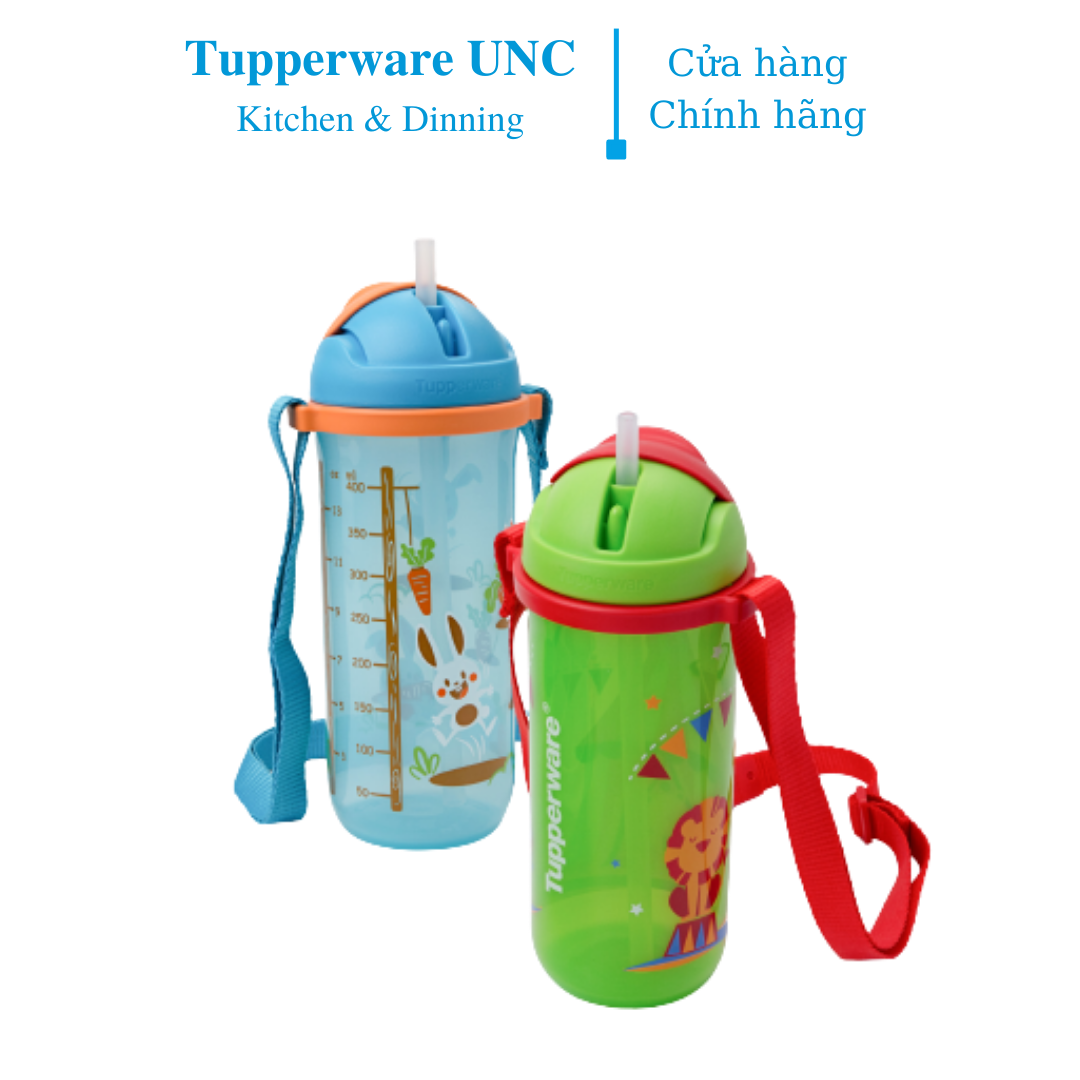 Bình nước Tupperware Kids Printable Straw Tumbler 500ml