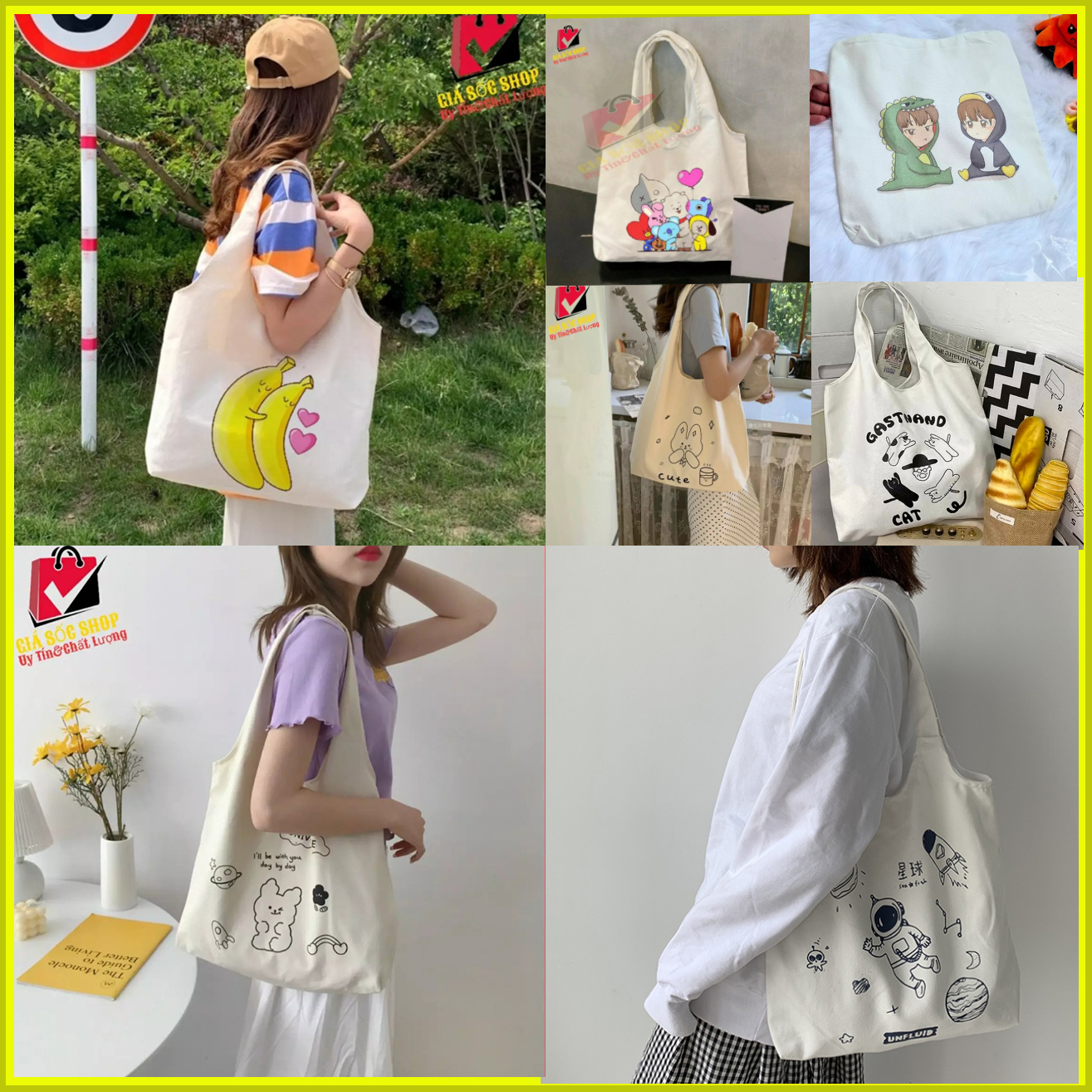 [HCM][GIÁ SỐC] Túi xách nữ  túi canvas mềm quay liền phong cách Hàn Quốc đi học  đi dạo  đi chơi cực chất