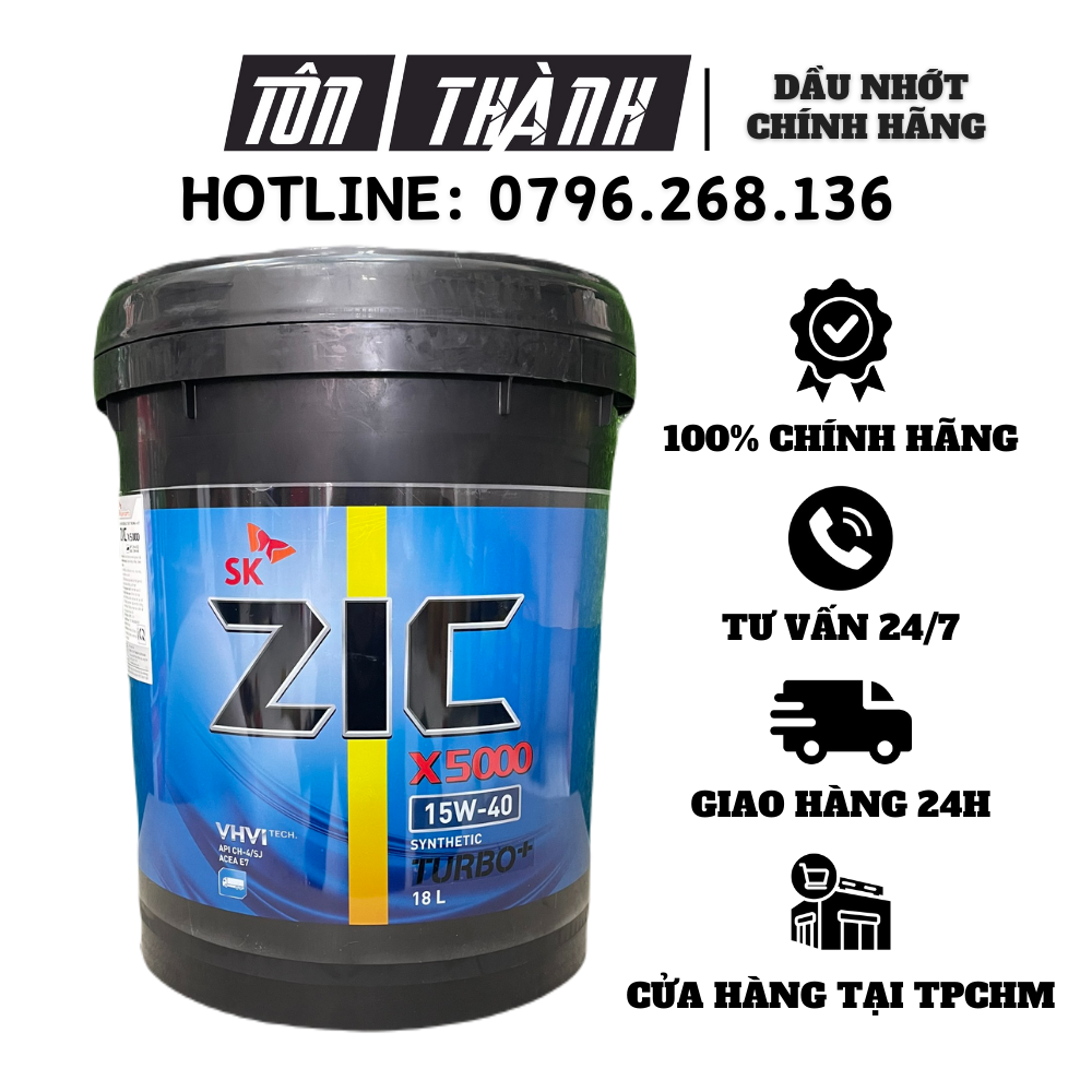 Dầu nhớt xe tải nặng sk zic x5000 15w40