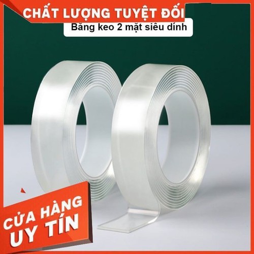 [HCM]BĂNG KEO NANO 2 MẶT SIÊU DÍNH TRONG SUỐT - BĂNG DÍNH HAI MẶT ĐA NĂNG CƯỜNG LỰC 3M