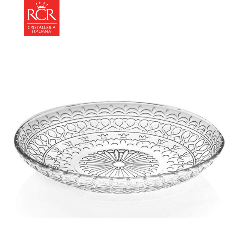 Đĩa thuỷ tinh pha lê ý rcr - medici soup plate 21cm