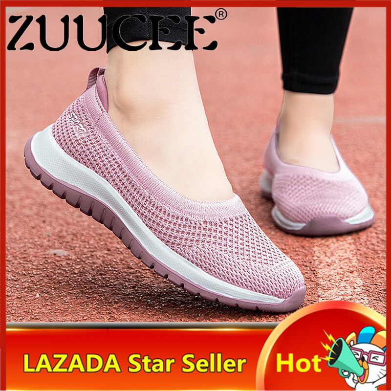 ZUUCEE Giày Một Bàn Đạp Của Mẹ, Người Già Đi Bộ Giày Thời Trang Giày, Phụ Nữ Và Phụ Nữ Mềm Có Đế Một Bàn Đạp Mẹ TRUNG NIÊN Đáy Phẳng