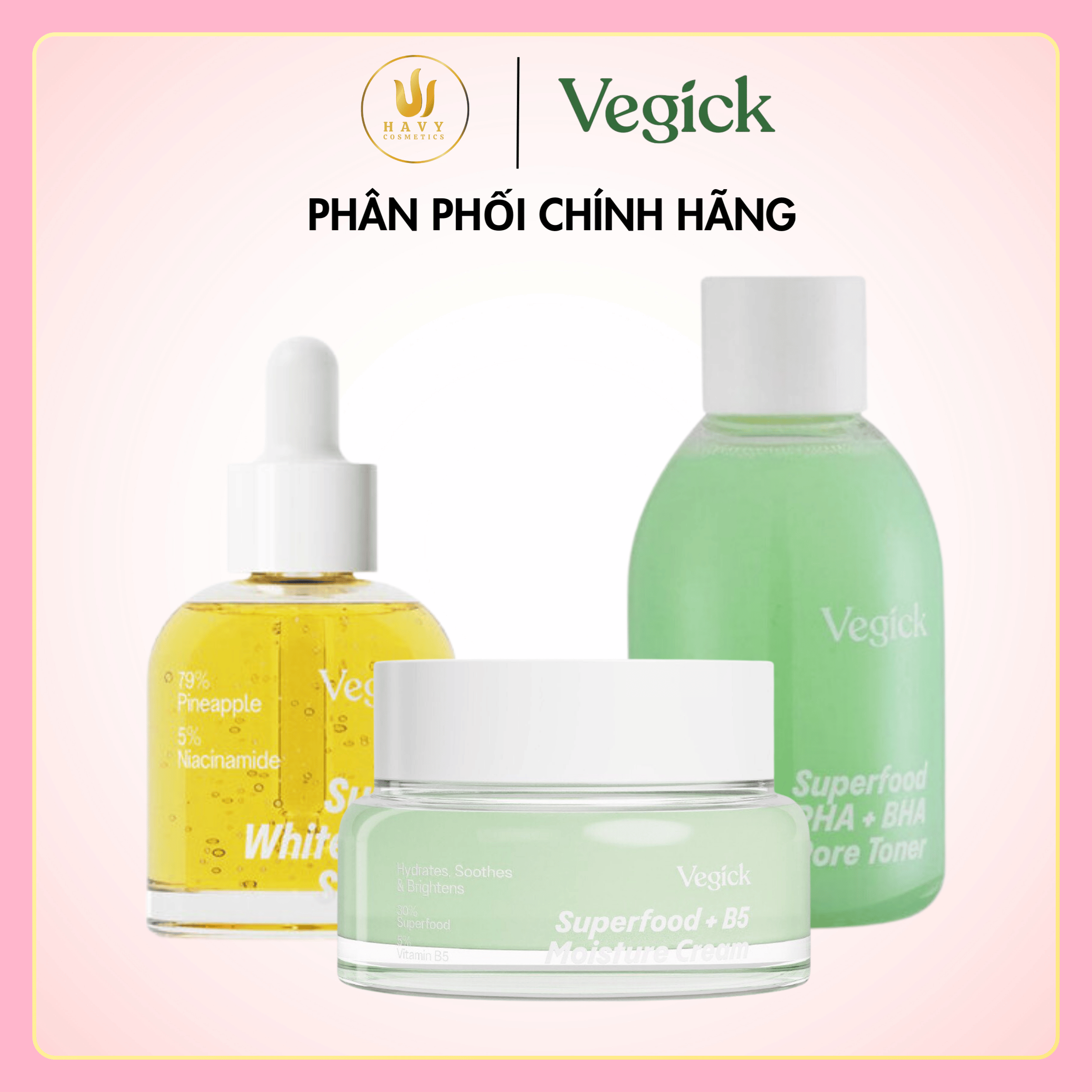 Bộ 3 Dưỡng Da Thuần Chay Vegick Superfood