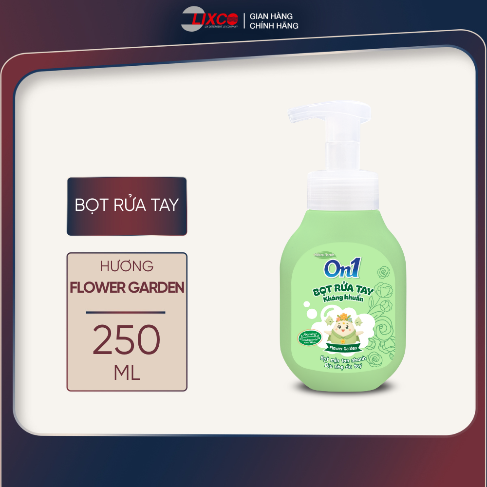 Bọt rửa tay kháng khuẩn On1 250ml dịu nhẹ, dưỡng ẩm không hại da tay, Lixco Việt Nam