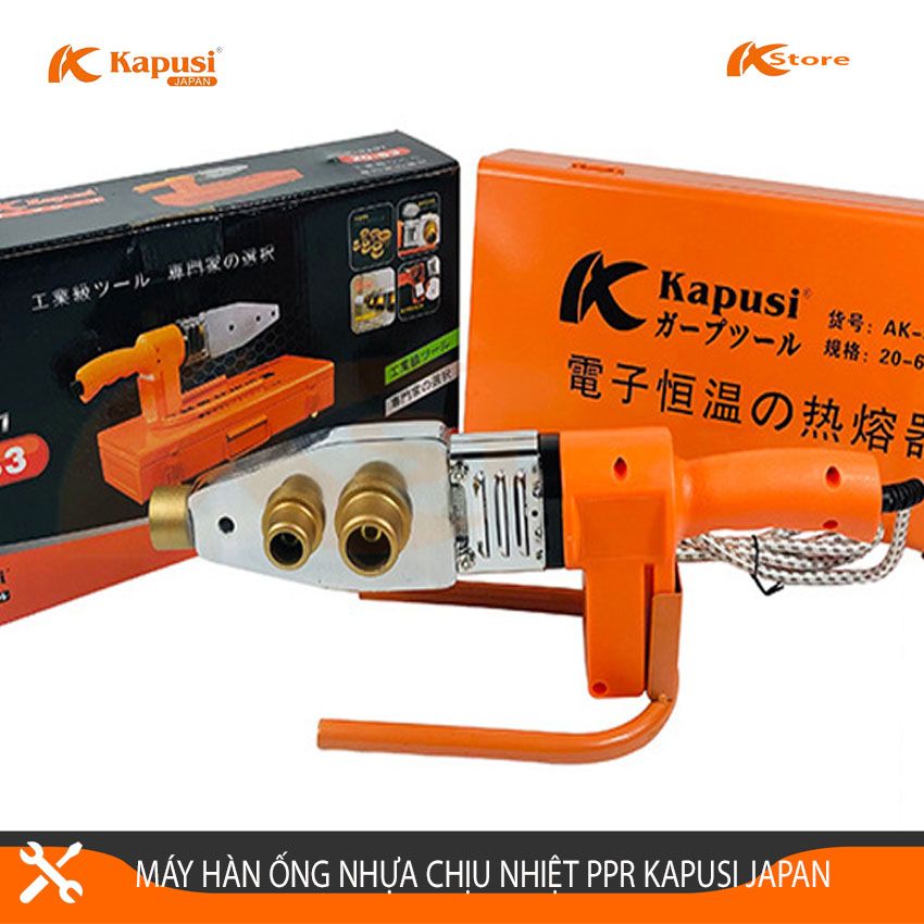 Máy Hàn Ống Nhựa Chịu Nhiệt PPR PE PPC Kapusi Japan Phi 20 - 25 -32mm - Máy Hàn Ống Nước Tiêu Chuẩn Nhật Bản, Hàng Chính Hãng Bảo Hành 6 Tháng