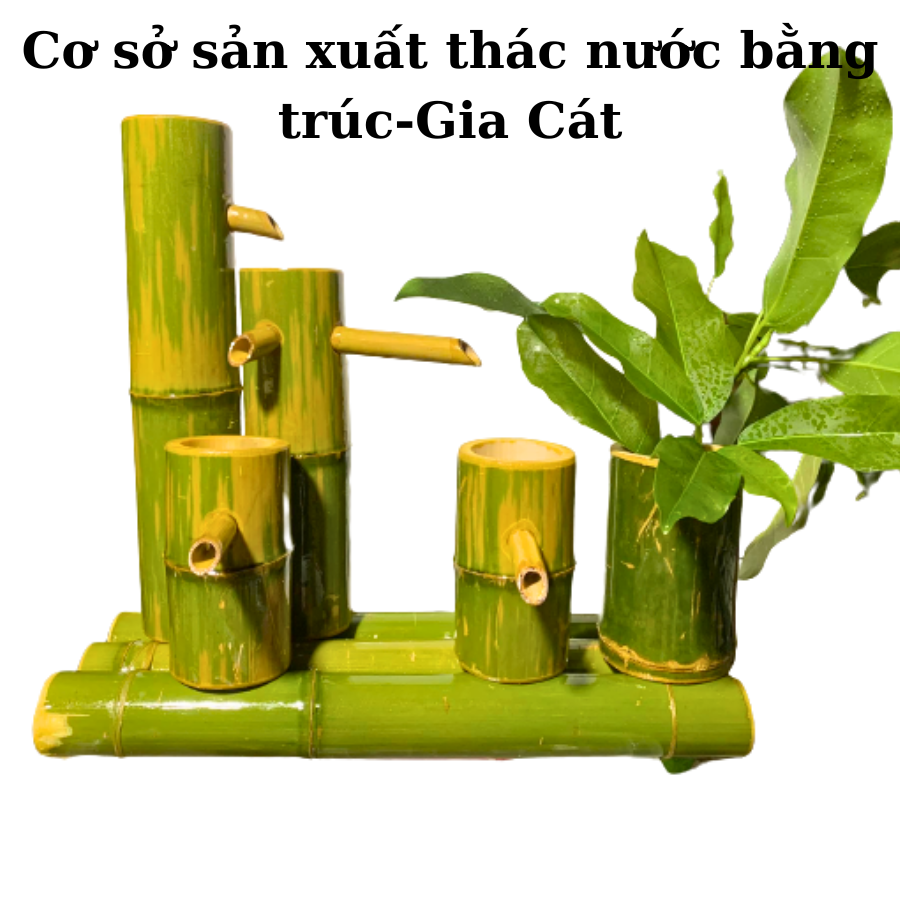 Thác nước tiểu cảnh bằng tre trúc mini đẹp-trang trí nhà cửa