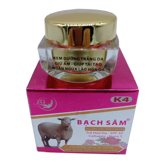 Kem dưỡng trắng da - giữ ẩm - giúp tái tạo - ngăn ngừa lão hóa da Bạch Sâm K4 18g
