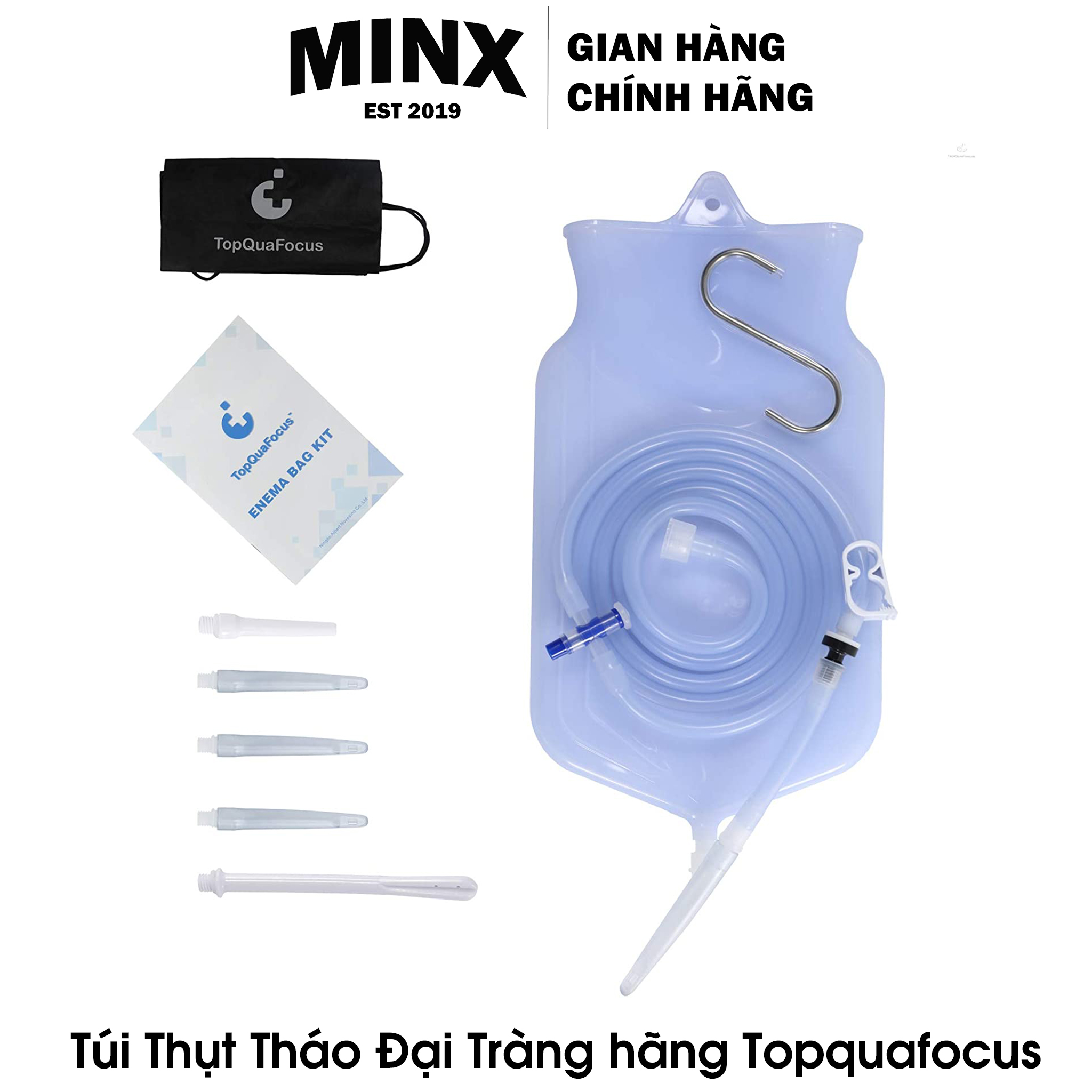 Túi Thụt Tháo Đại Tràng, Dụng Cụ Thụt Tháo Đại Tràng | Túi Súc Ruột | Túi Silicone Enema Bag hãng Topquafocus USA Mỹ | Amazon USA - MINX Store